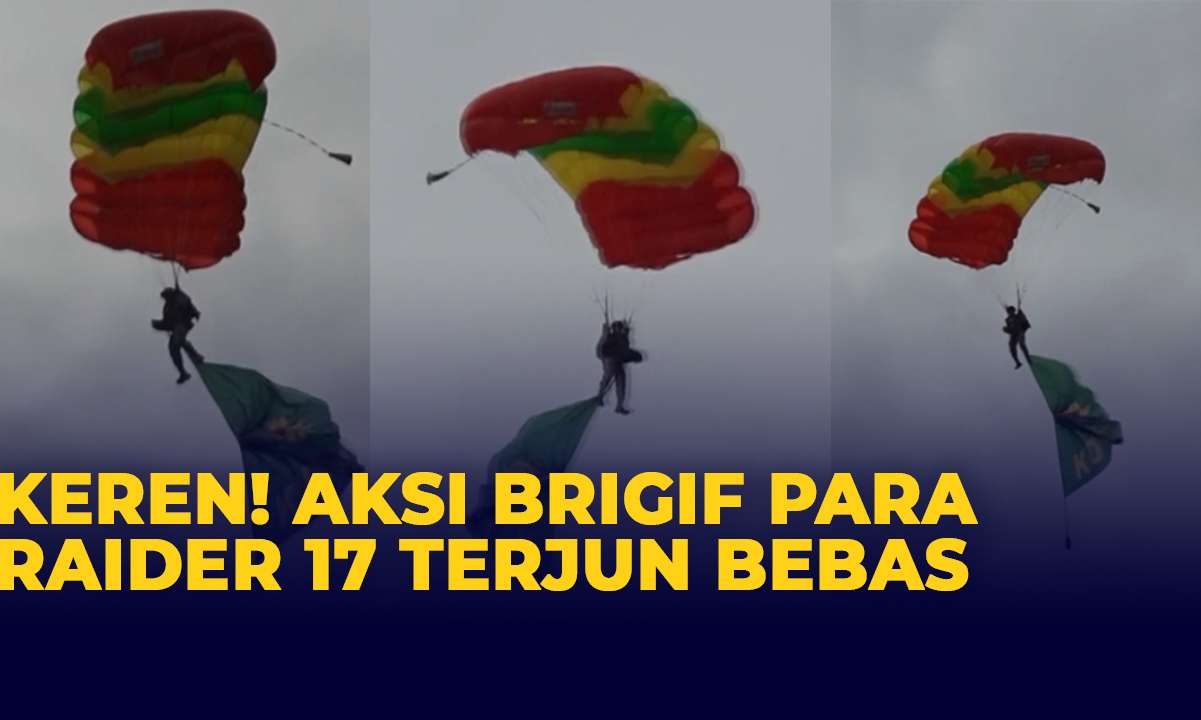 Keren! Aksi Brigif Para Raider 17 Latihan Terjun Bebas Pukau Ribuan ...