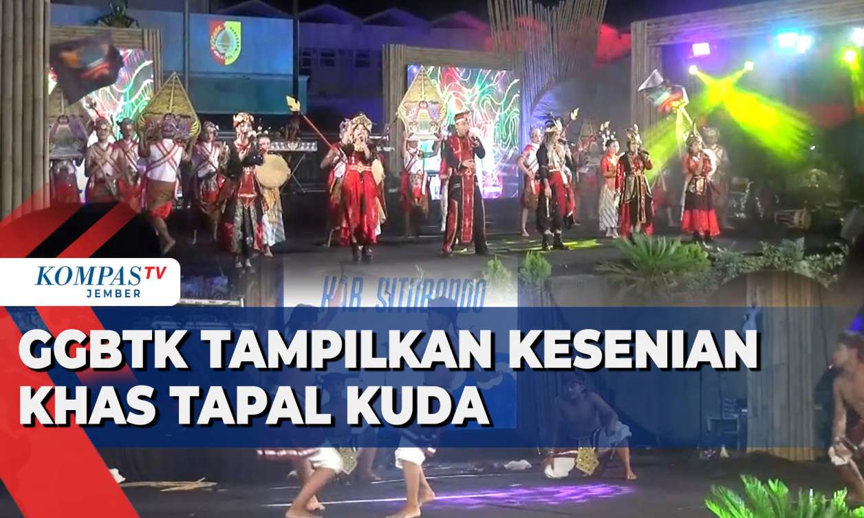 Puncak GGBTK di Alun-alun Jember Tampilkan Seni Tradisi Tapal Kuda
