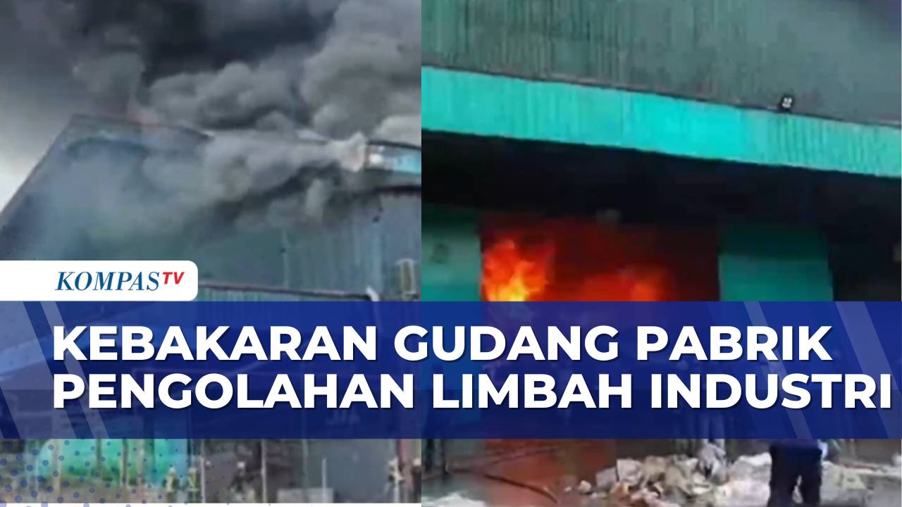 Gudang Pabrik Pengolahan Limbah Industri di Bekasi Kebakaran | SAPA MALAM