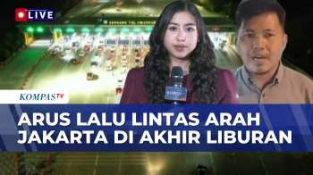 Terkini! Pantauan Arus Lalu Lintas Arah Jakarta Di Gerbang Tol Cikampek Utama Dan Arteri Karawang