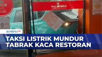 Mobil Taksi Listrik Di Tangerang Mundur Tabrak Restoran | BERITA UTAMA