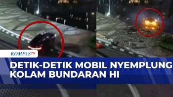 Sopir Diduga Ngantuk! Mobil Listrik Nyemplung Ke Kolam Bundaran HI | KOMPAS MALAM