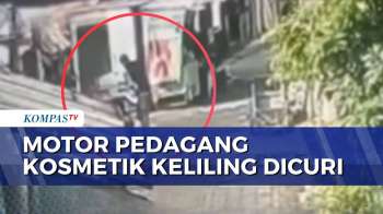 Terekam CCTV! Aksi Maling Gasak Motor Pedagang Kosmetik Keliling Di Surabaya | BORGOL