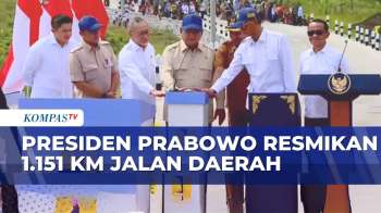 Momen Presiden Prabowo Tekan Tombol Peresmian 1.151 Kilometer Jalan Daerah | JMP