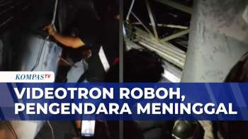 Videotron Roboh di Bundaran Cigasong Majalengka, Pengendara Motor Meninggal Dunia | KOMPAS MALAM