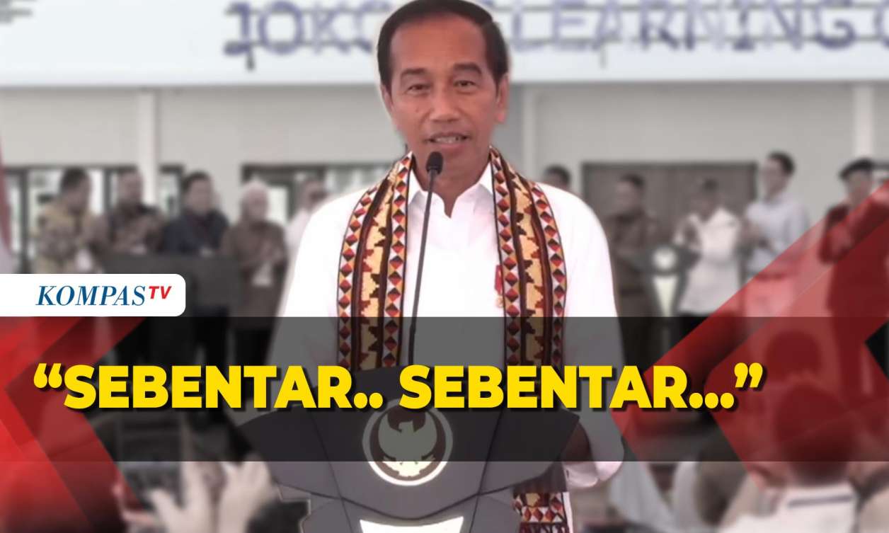 Momen Jokowi Sempat Hentikan Bicaranya Saat Resmikan Gedung Sekolah di ...