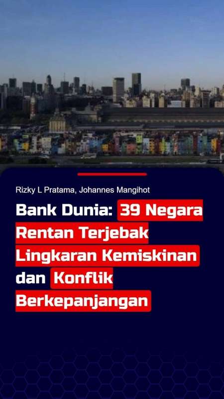 Bank Dunia: 39 Negara Rentan Terjebak Lingkaran Kemiskinan dan Konflik Berkepanjangan