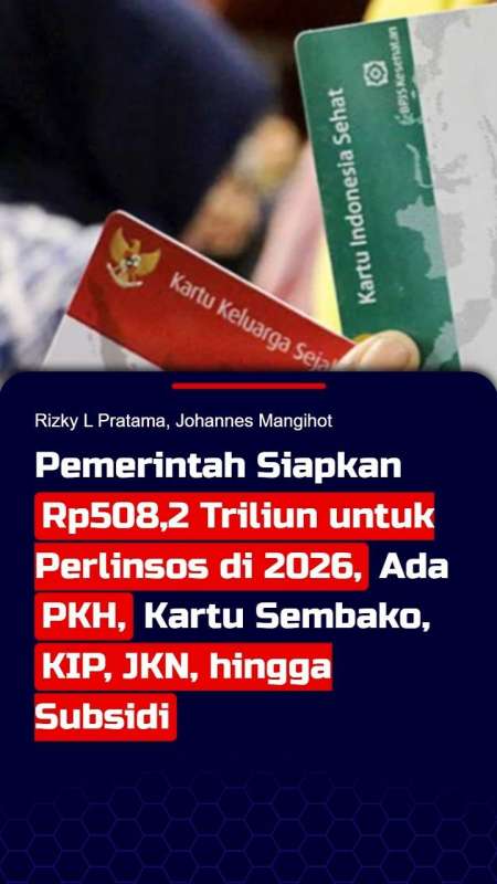Pemerintah Siapkan Rp508,2 Triliun untuk Perlinsos di 2026, ada PKH hingga Bantuan Subsidi