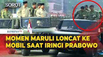 Momen KSAD Maruli Loncat Ke Mobil, Iringi Presiden Prabowo Cek Pasukan Upacara HUT Ke-80 TNI