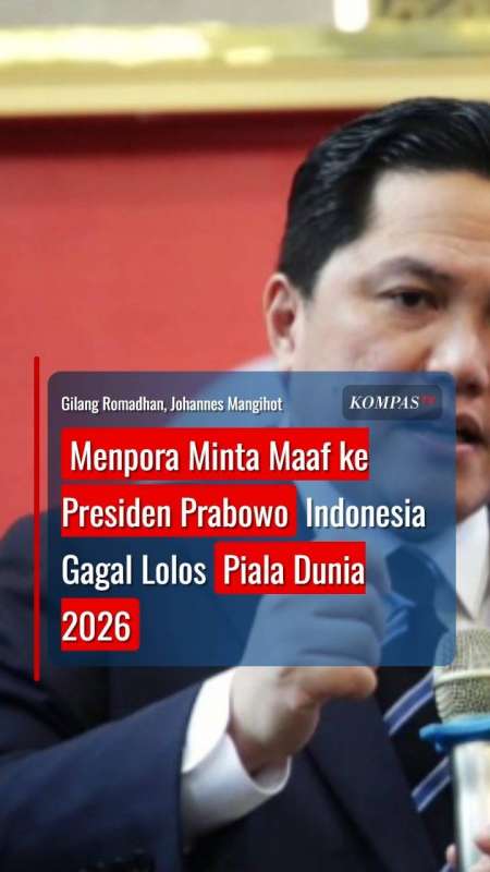 Menpora Minta Maaf ke Presiden Prabowo Indonesia Gagal Lolos Piala Dunia 2026