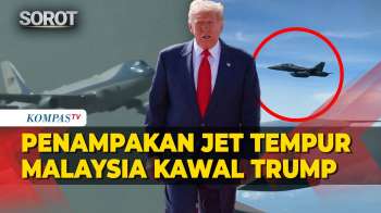 Momen Jet Tempur Malaysia Kawal Donald Trump Di Air Force One Saat Tiba Hadiri KTT ASEAN
