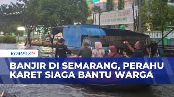 Visual Udara Banjir Di Kaligawe, Perahu Karet Bantu Warga Ke RS  | SAPA MALAM