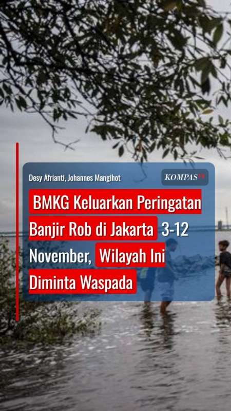 BMKG Keluarkan Peringatan Banjir Rob Di Jakarta 3-12 November 2025, Wilayah Ini Waspada