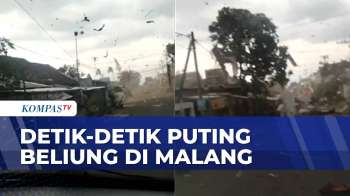 Terekam! Puting Beliung di Malang Buat Porak Poranda Rumah Warga | KOMPAS MALAM