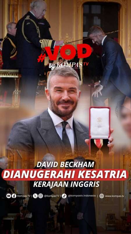 IKON SEPAK BOLA INGGRIS, DAVID BECKHAM, MENERIMA GELAR KESATRIA DARI KERAJAAN INGGRIS