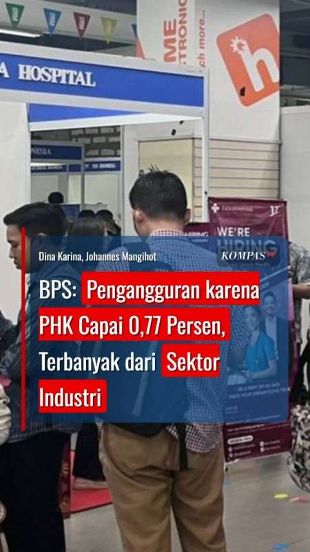 BPS: Pengangguran Karena PHK Capai 0,77 Persen, Terbanyak Dari Sektor Industri
