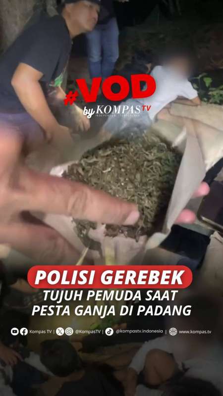 SATUAN RESERSE NARKOBA POLRESTA PADANG GEREBEK TUJUH PEMUDA PESTA GANJA