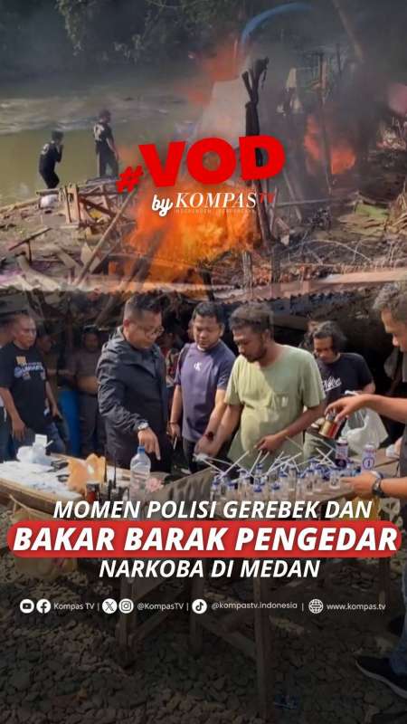 DETIK-DETIK POLISI GEREBEK SARANG NARKOBA HINGGA BAKAR BARAK DI MEDAN