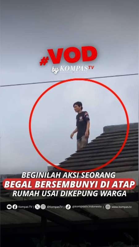 PELAKU BEGAL GAGAL BERAKSI, SEMBUNYI DI ATAP RUMAH WARGA DI CIANJUR