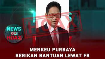 Hoax Menteri Keuangan Purbaya Beri Bantuan Lewat Facebook