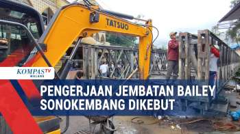 Terus Dikebut, Pekan Depan Jembatan Bailey Sonokembang Bisa Dilalui