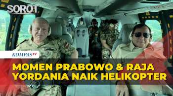 Momen Presiden Prabowo Bersama Raja Yordania Naik Helikopter Ke Lanud Halim Perdanakusuma