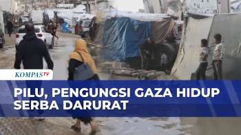Derita Pengungsi Gaza Makin Parah, Banjir Rendam Tenda Di Tengah Cuaca Dingin Ekstrem