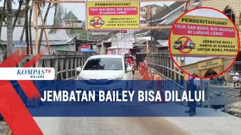 Jembatan Bailey Sudah Bisa Dilewati Kendaraan