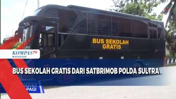 Bus Sekolah Gratis Dari Satbrimob Polda Sultra