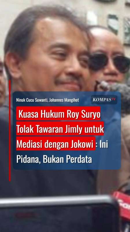 Kuasa Hukum Roy Suryo Tolak Tawaran Jimly Untuk Mediasi Dengan Jokowi
