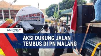 Pro Kontra Jalan Tembus, Kini Warga Yang Dukung Aksi Di Depan PN Malang