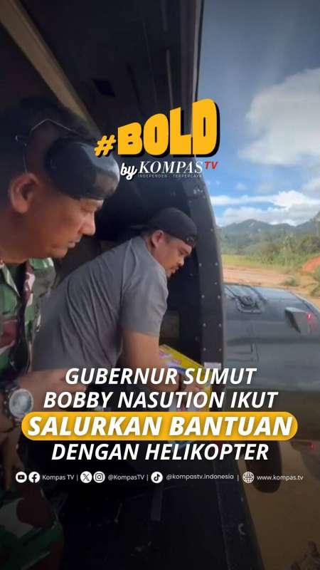 GUBERNUR SUMUT BOBBY NASUTION IKUT SALURKAN BANTUAN DENGAN HELIKOPTER