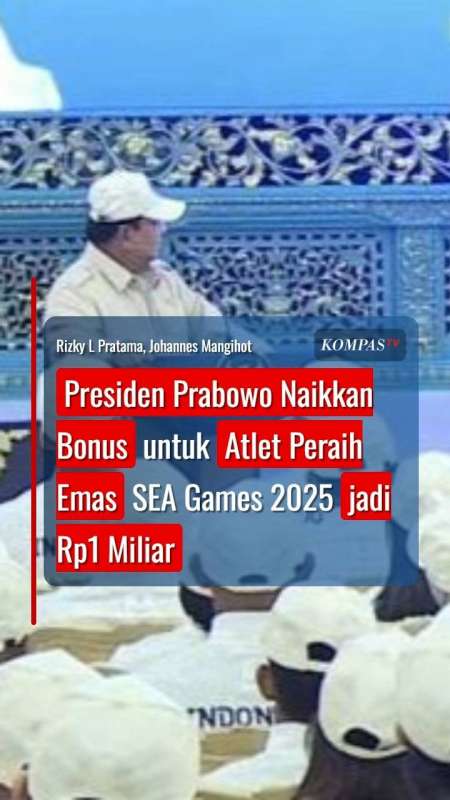 Presiden Prabowo Naikkan Bonus untuk Atlet Peraih Emas SEA Games 2025 jadi Rp1 Miliar