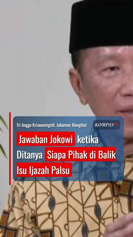 Jawaban Jokowi Ketika Ditanya Siapa Pihak Di Balik Isu Ijazah Palsu