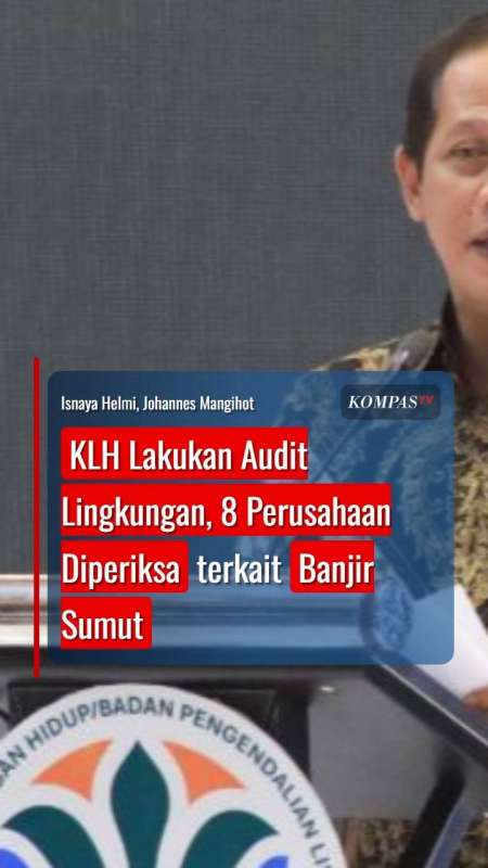 KLH Lakukan Audit Lingkungan, 8 Perusahaan Diperiksa terkait Banjir Sumut