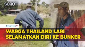 Detik-Detik Warga Thailand Lari Ke Bunker Di Tengah Serangan Thailand–Kamboja