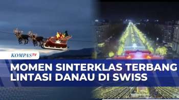 Jelang Perayaan Natal, Sinterklas Terbang Lintasi Danau Di Swiss | KOMPAS MALAM