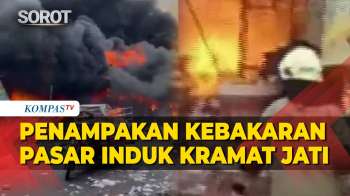 Breaking News! Detik-Detik Kebakaran Pasar Induk Kramat Jati, Polisi: 350 Kios Terdampak