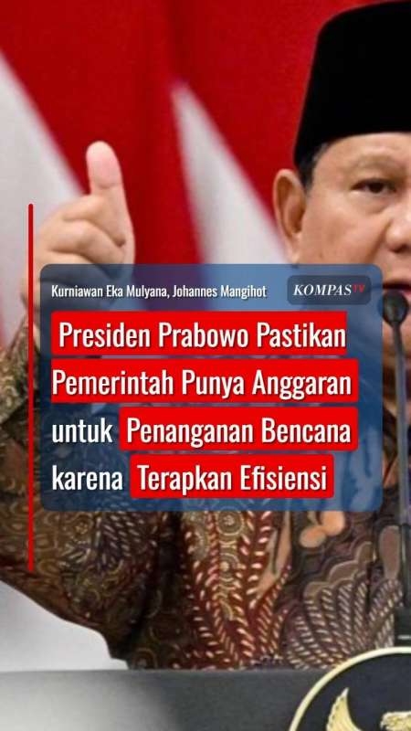 Presiden Prabowo Pastikan Pemerintah Punya Anggaran Untuk Penanganan Bencana Di Sumatera