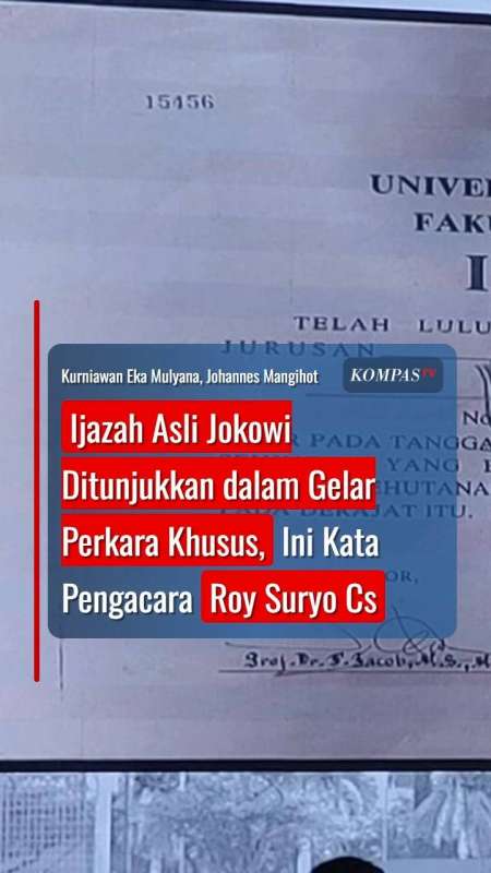 Ijazah Jokowi Ditunjukkan Dalam Gelar Perkara Khusus, Ini Kata Pengacara Roy Suryo Cs