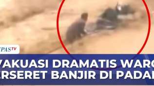 dramatis-detik-detik-evakuasi-2-warga-terseret-banjir-di-padang-berut