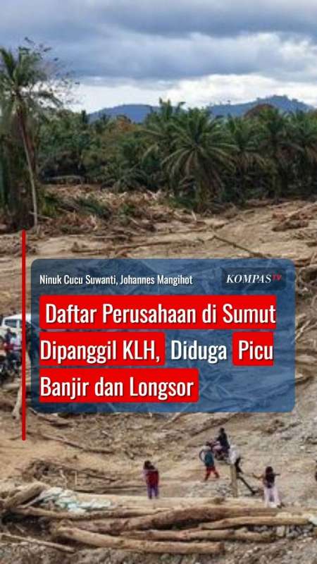 Daftar Perusahaan Di Sumut Dipanggil KLH, Diduga Picu Banjir Dan Longsor