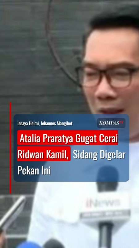 Atalia Praratya Gugat Cerai Ridwan Kamil, Sidang Digelar Pekan Ini