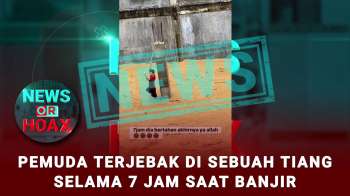 Pemuda Terjebak Di Tiang Selama 7 Jam Saat Banjir