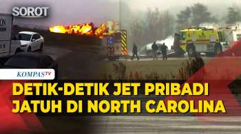 Detik-detik Jet Pribadi Jatuh Di North Carolina, 7 Orang Tewas