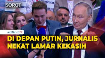 Aksi Nekat Jurnalis Rusia Lamar Kekasih Depan Putin Saat Siaran Langsung