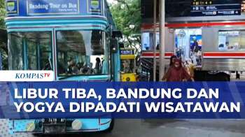 Wisatawan Padati Alun-Alun Bandung Dan Stasiun Tugu Yogya Ramai Penumpang | KOMPAS PETANG