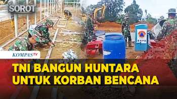 TNI AD Bangun Hunian Sementara Untuk Korban Bencana Di Sumbar