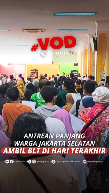 ANTREAN PANJANG WARGA JAKARTA SELATAN AMBIL BLT DI HARI TERAKHIR