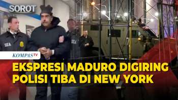 Ekspresi Maduro Digiring Polisi Tiba Di Kantor Penegakan Hukum Narkotika New York